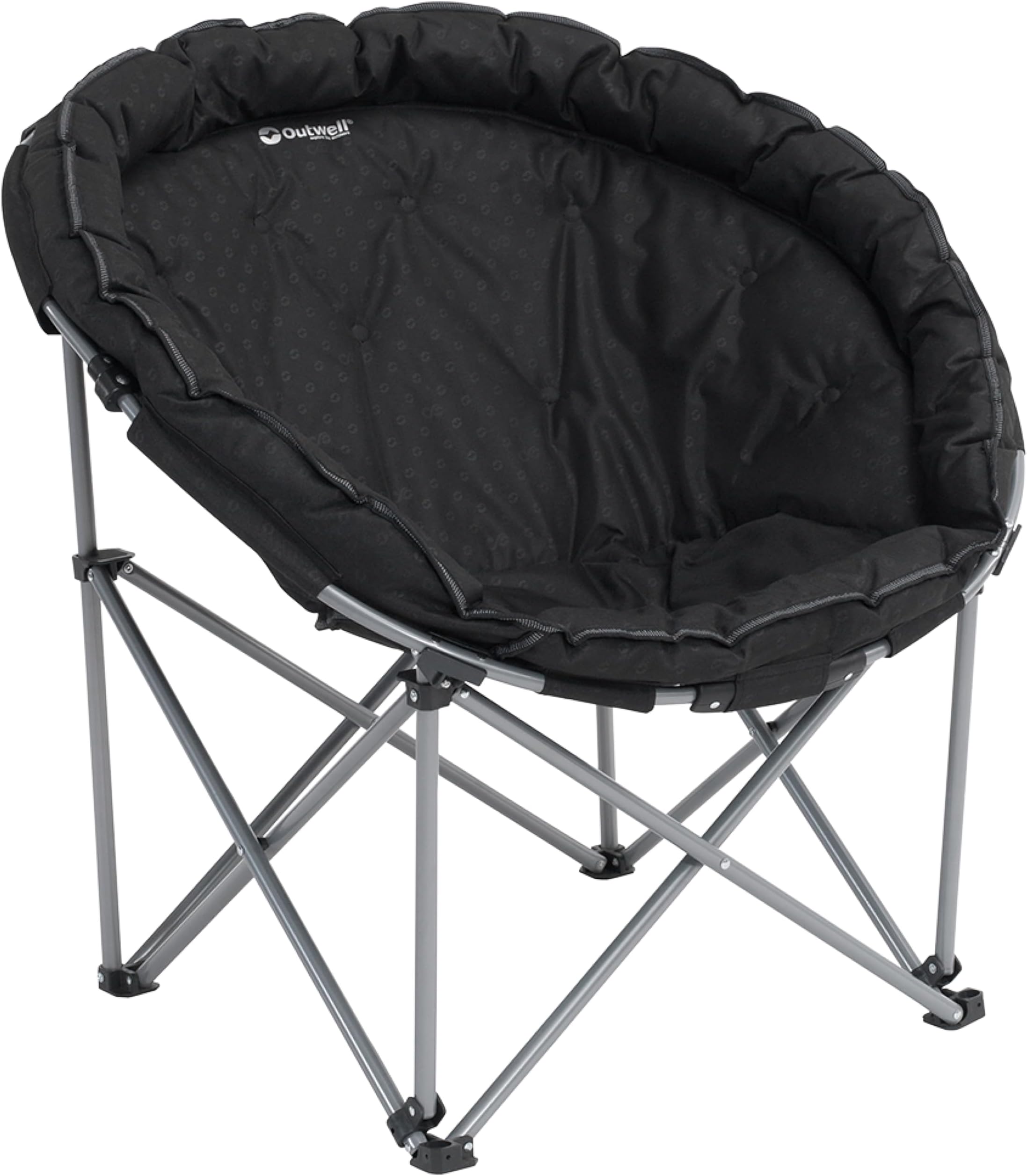 Casilda Moon Chair – Padded Folding Camping Chair with Steel Frame, Lightweight Outdoor Lounge Chair - Ultra Comfortable Padding - Suitable for Camping, Garden, Beach (Casilda XL)