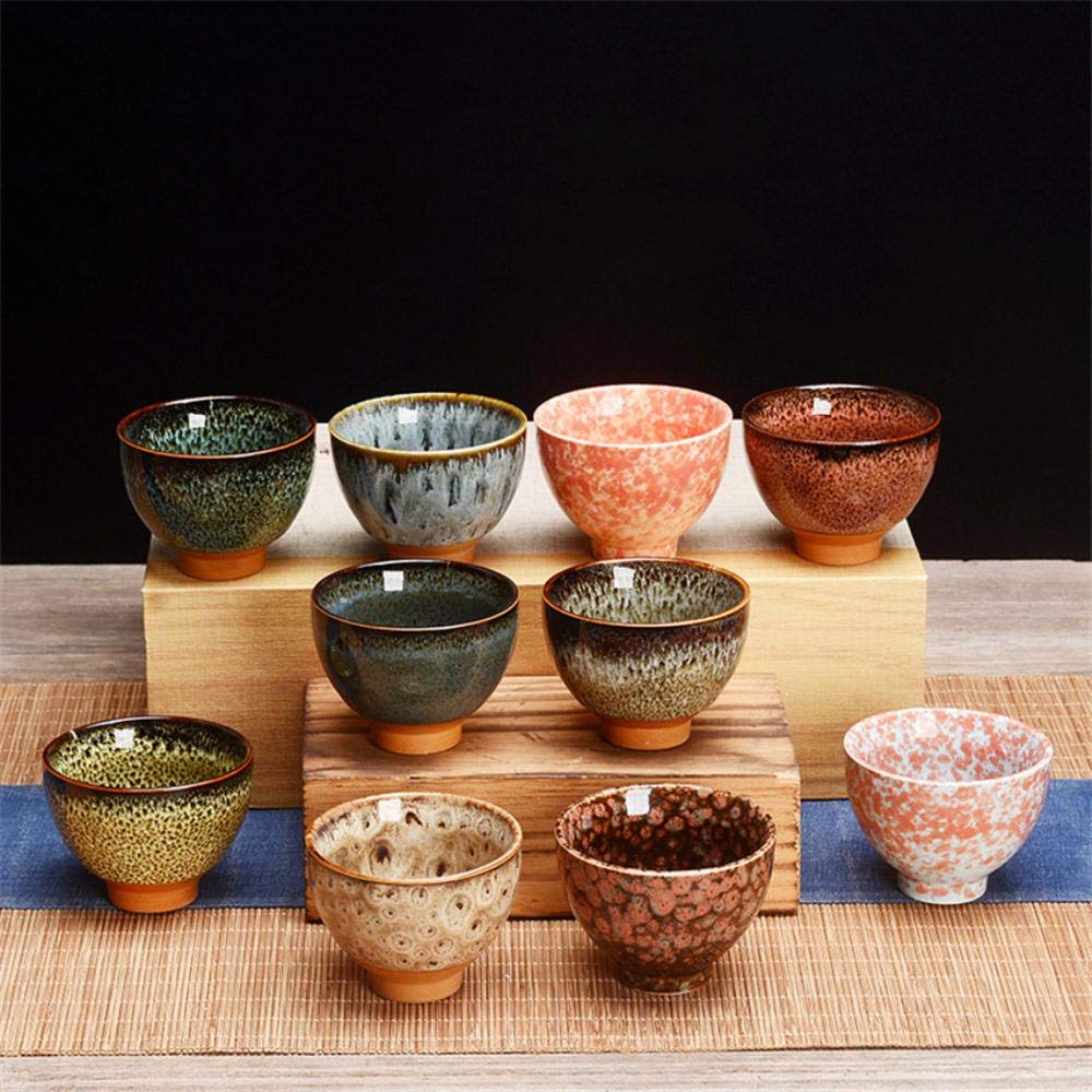 Atyhao Set Da Tè Kung Fu In Ceramica Cinese - 4 Tazzine Piccole, Artigianale, Regalo Elegante