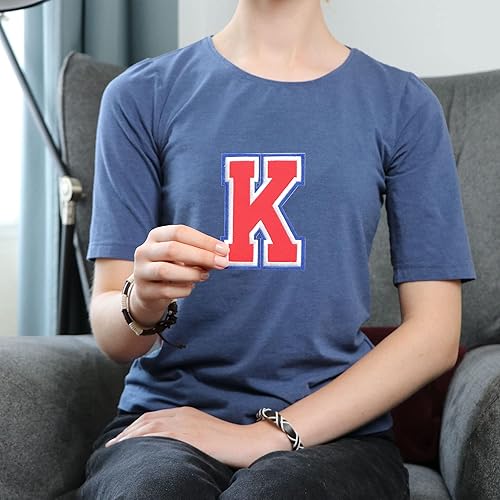 Miniatura 325 de Parches de letras termo-adhesivas de alta calidad – Lindas letras para ropa – Parche universitario para ropa – Letras bordadas de 4 1/2 parches