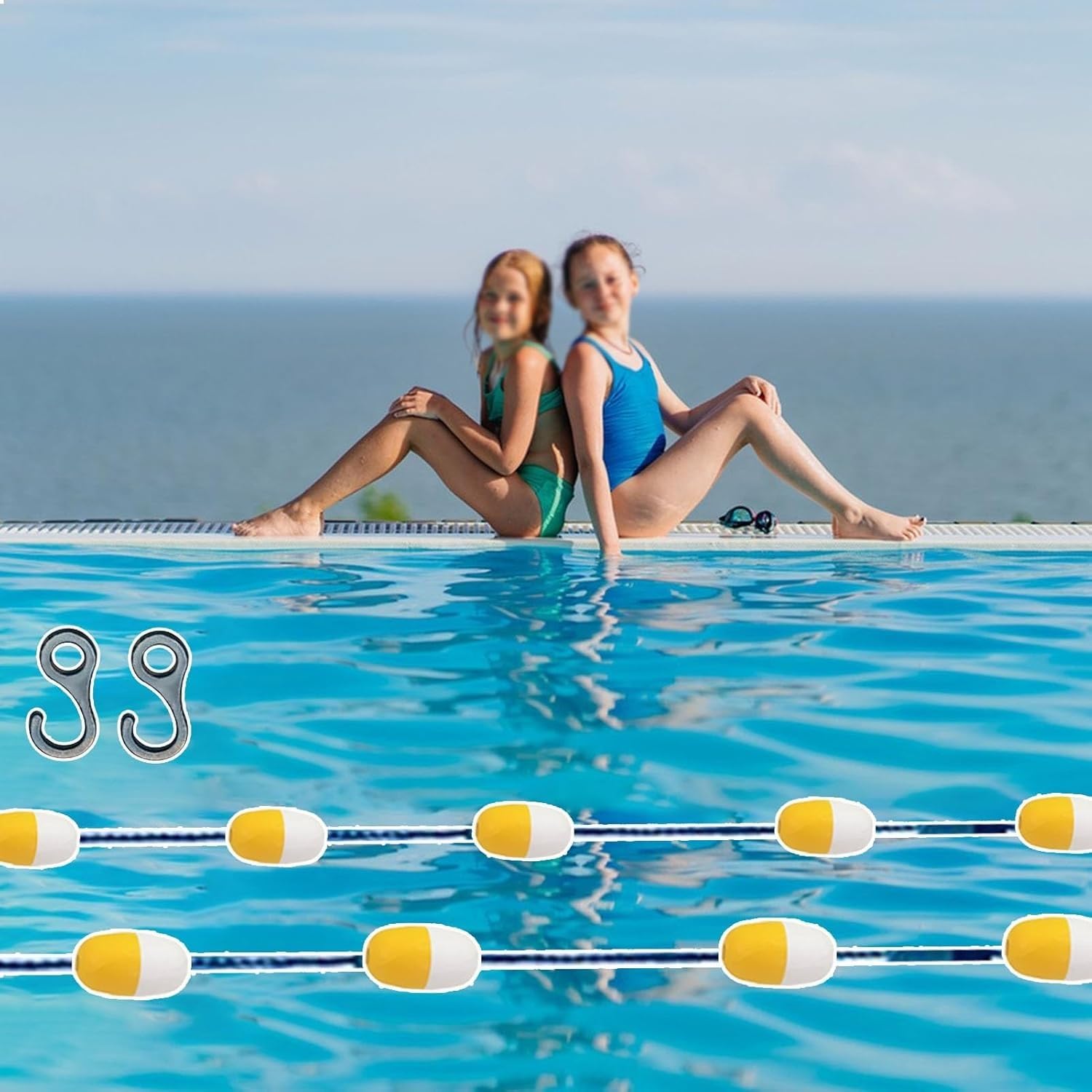 Corde de sécurité pour piscine avec flotteurs pour délimiter vos couloirs de nage