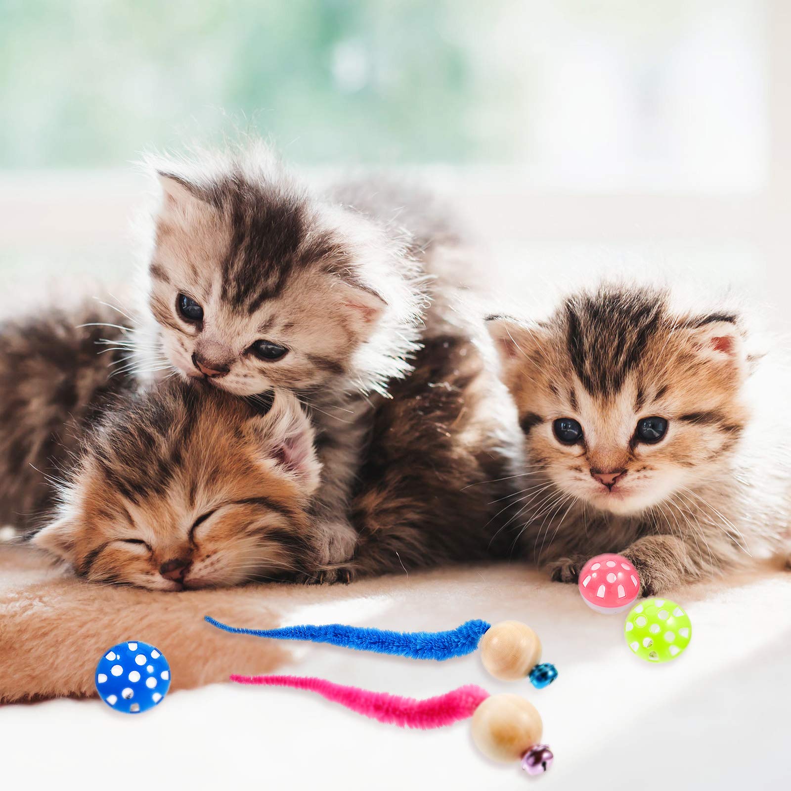 Bell Katzen-Wurmball – Wackelndes Spielzeug Mit Glöckchen Für Katzen