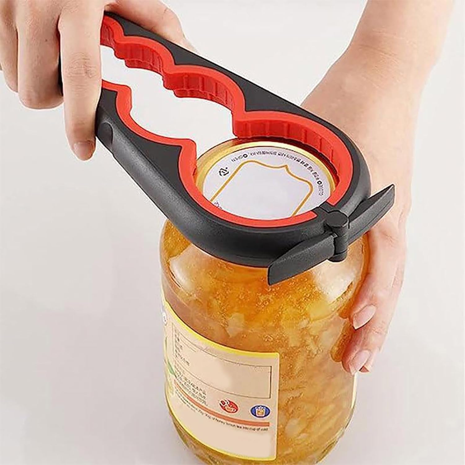 Multipurpose Jar and Bottle Caps Opener for Senior Elderly and Weak Hand with Nonslip Rubber Gripper Pad and Corkscrew Jar and Bottle Opener Set