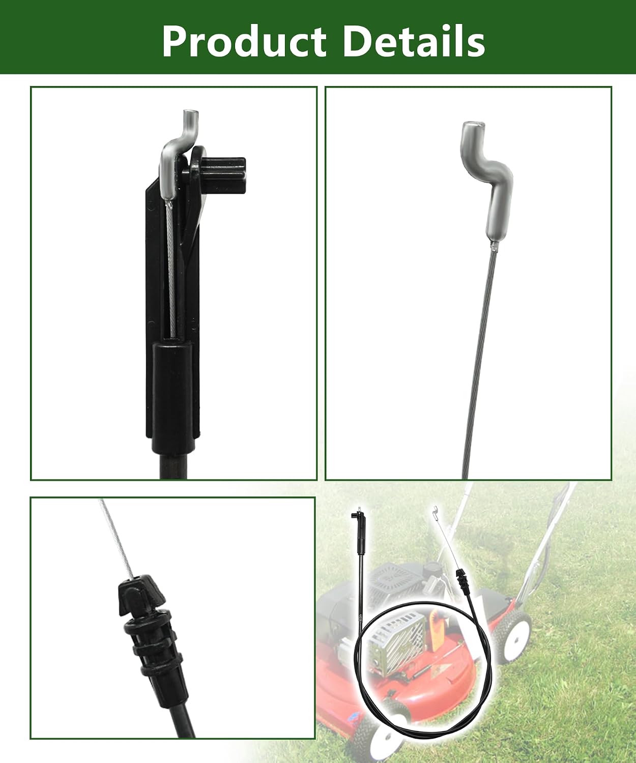 117-5900 Lawnmower Brake Cable Compatible with Toro Super Recycler 20092 20092C 20095 20095C 20099 20381 21" Walk-Behind Mower