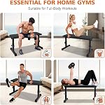 Tabouret d'entraînement de la maison Fitness Strength Design confortable, Presse de banc d'exercice plate pour l'entraînement complet du corps, noir