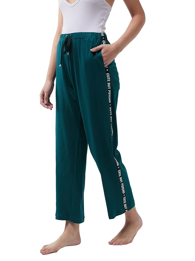Miss Chase Cotton Women's Super Soft Solid Regular Casual Style Pajama With 2 Side Pockets | 2 Colors