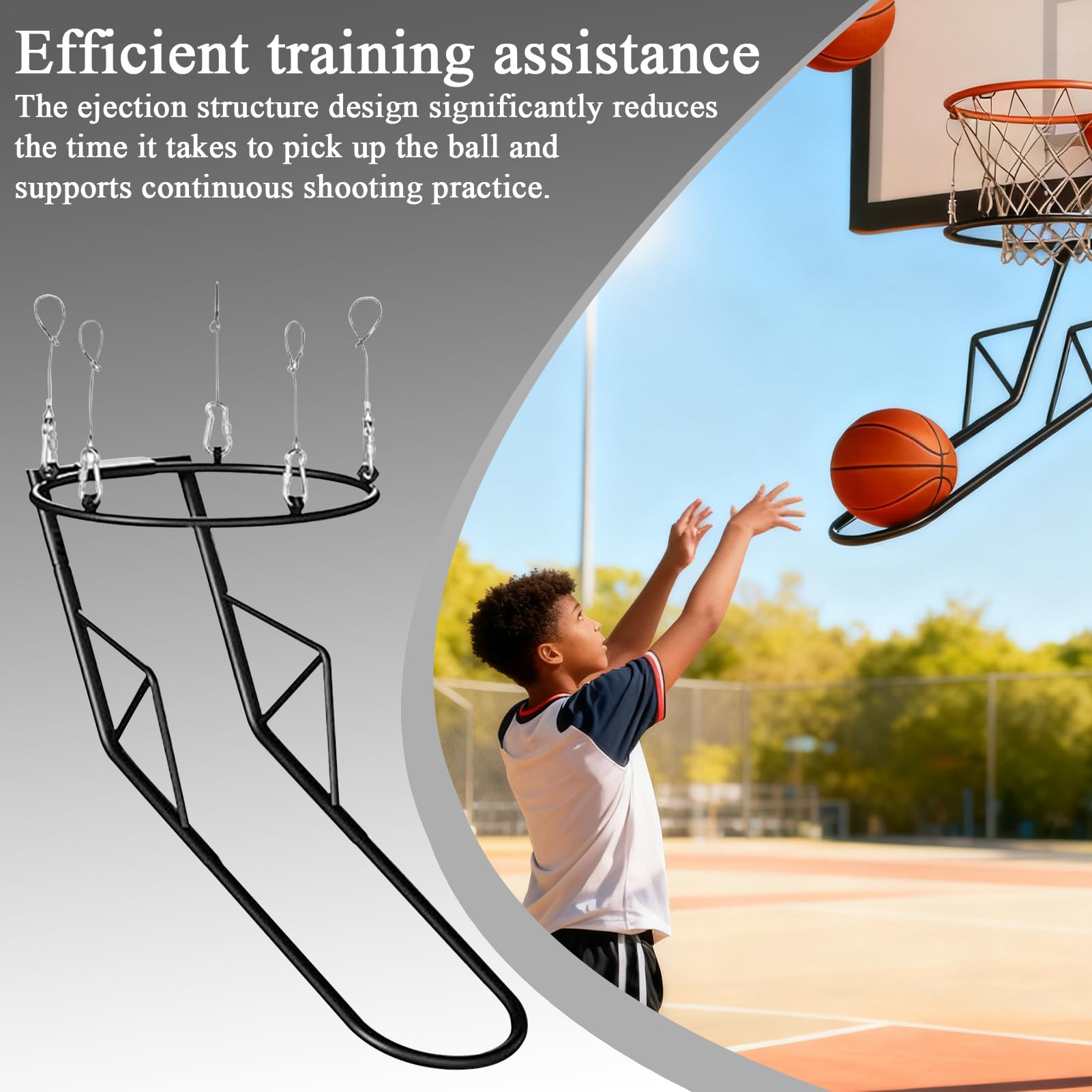 Basketball Rücklauf Vorrichtung Metall Korb Zubehör | Basketball Ball Rücklauf Für Den Gebrauch Im Freien Und Innen, In Schulen Und Turnhallen, Für Jugendliche, Studenten Und