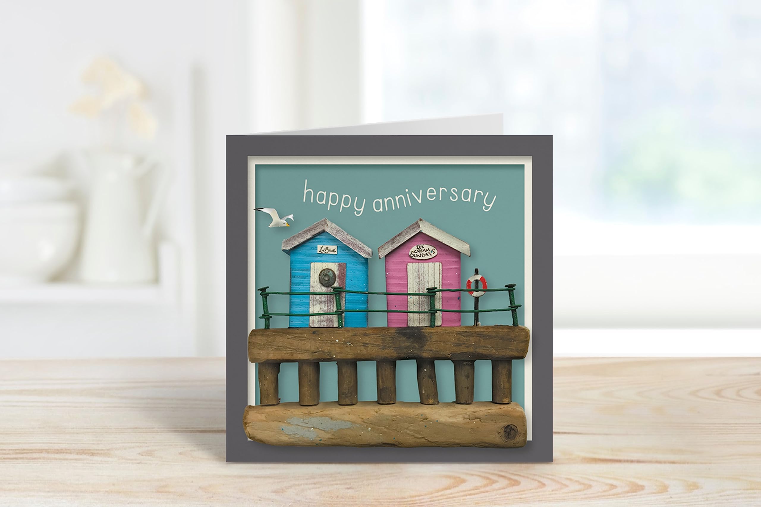 Moored Up" Blank Coastal Themed Greetings Card Designed By Seth Draper