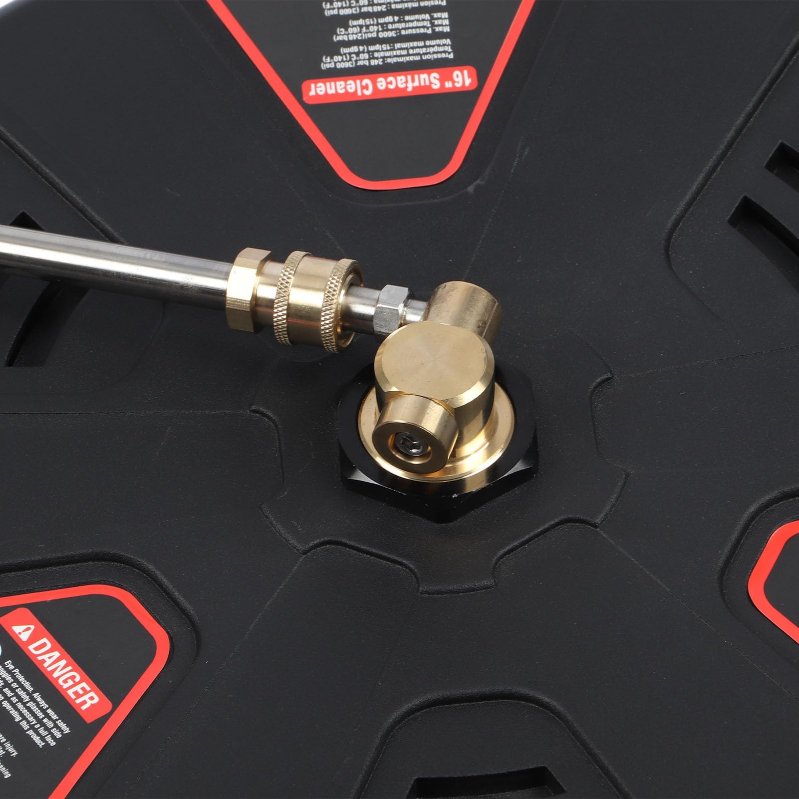 Limpiador de lavadora a presión de 16 pulgadas con potencia de alta presión de 3600 PSI para limpieza de entradas de jardín, ABS duradero de acero inoxidable