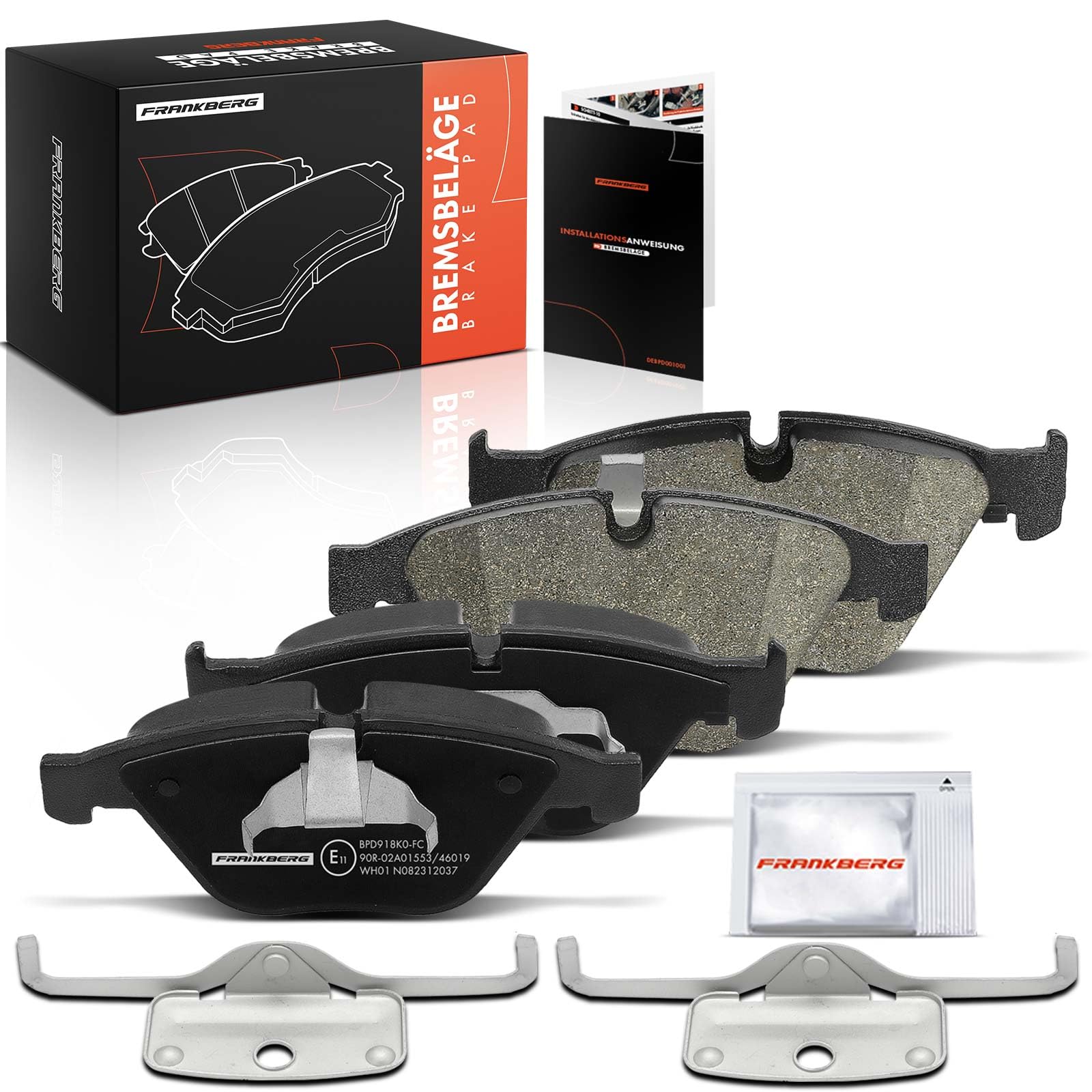 Frankberg Remblokken Remblokkenset achteras compatibel met 3-serie E90