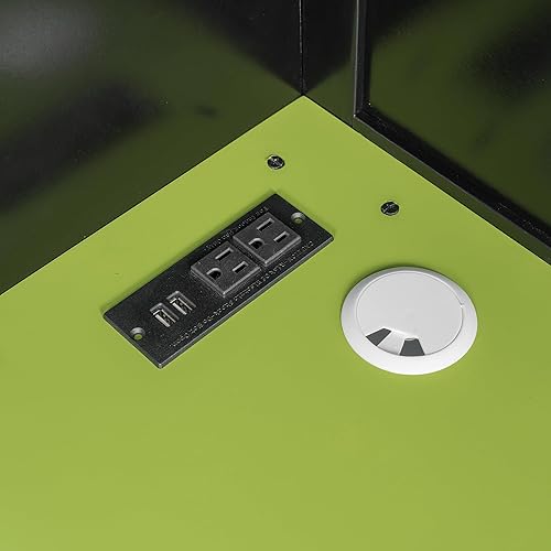 Miniatura 60 de Cama loft de madera para juegos de tamaño matrimonial con escritorio para computadora y luces RGB, cama para juegos, armario abierto integrado y