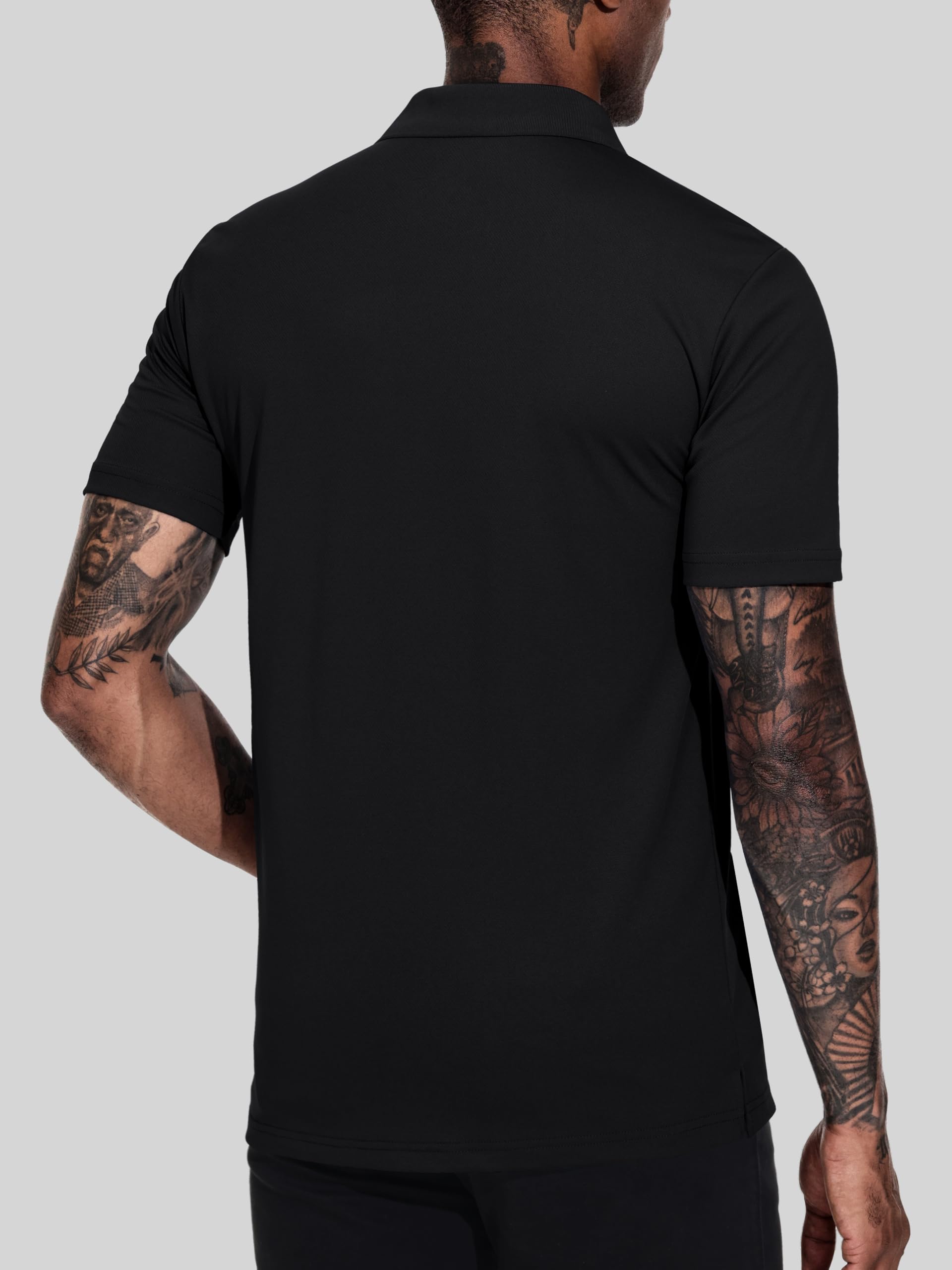 Teesmen Herren-Poloshirt, schnelltrocknend, feuchtigkeitsableitend, atmungsaktiv, kurzärmelig