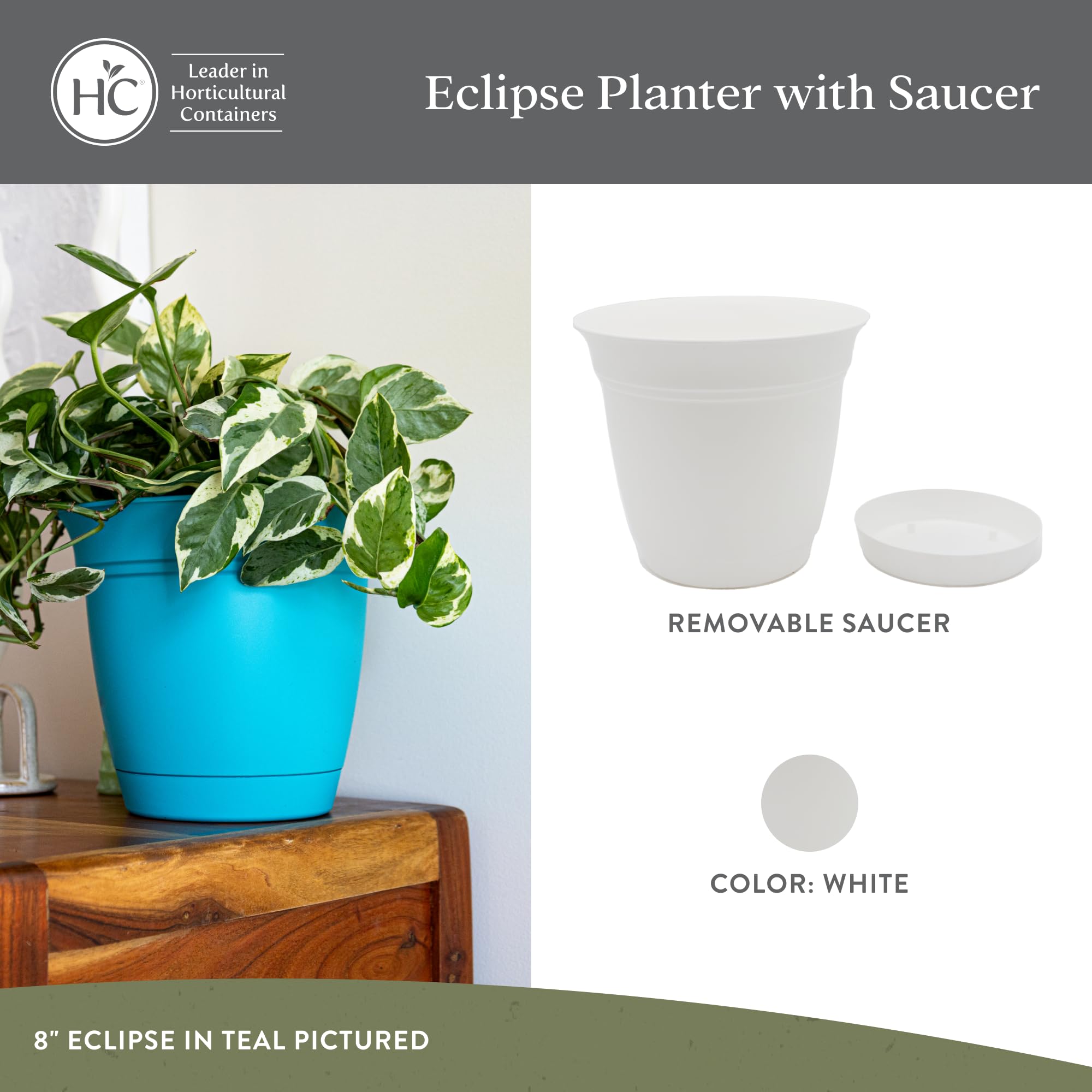 Fioriera Blu Ardesia The HC Companies Fioriera, Cioccolato, 50,8 Cm (confezione Da 2 Vaso Giardino Patio Confezione 2 Pezzi