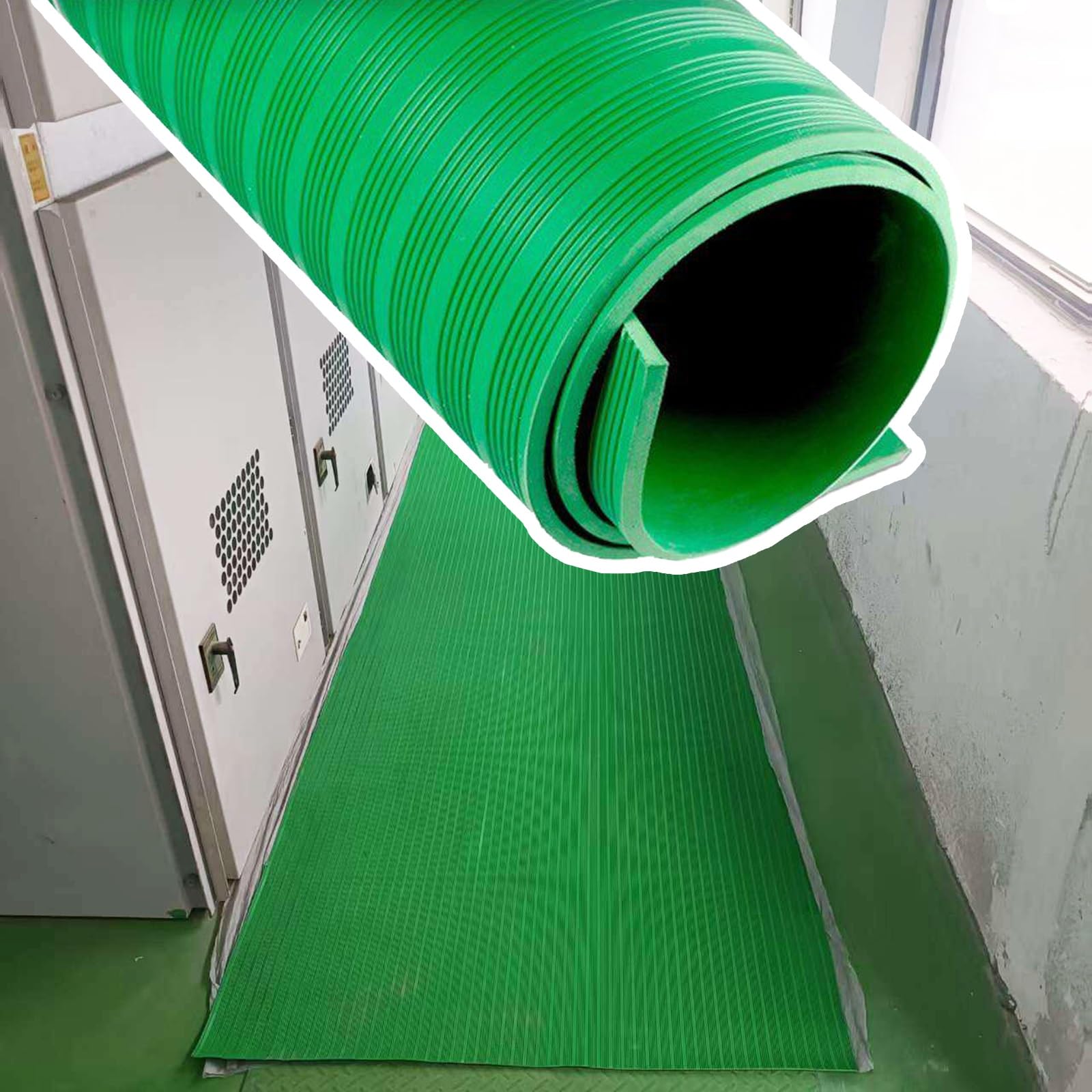 Tapis en caoutchouc isolant découpable contre l'électrocution