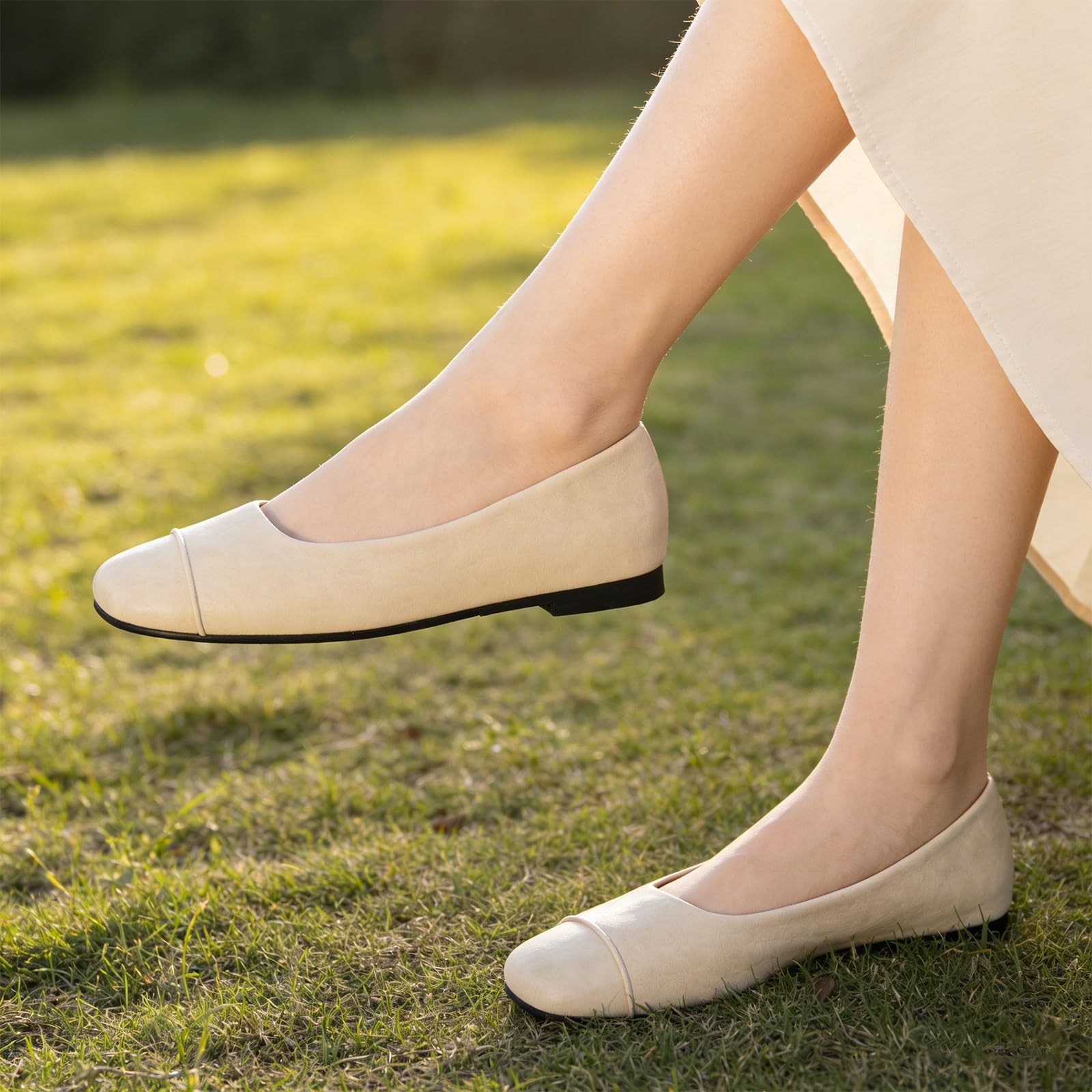 Buty damskie z kwadratowym noskiem baletki damskie płaskie buty damskie niski krój wsuwana skóra naturalna komfort szerokie stopy styl na co dzień chodzenie do biura biznesowego na co dzień