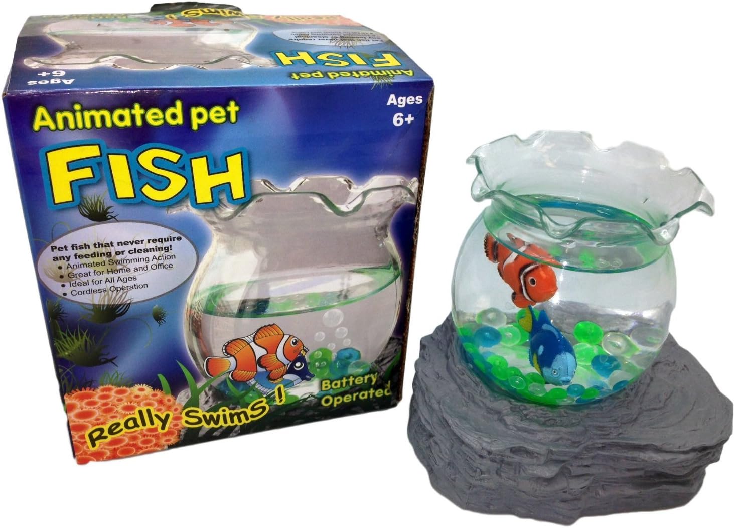 Fake Swimming Fish in Bowl