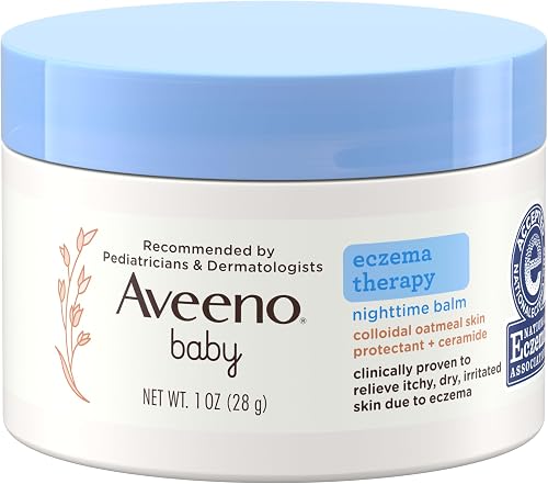 Aveeno Baby Eczema Therapy Nighttime Balm with Colloidal Oatmeal, Travel Size, 1 oz