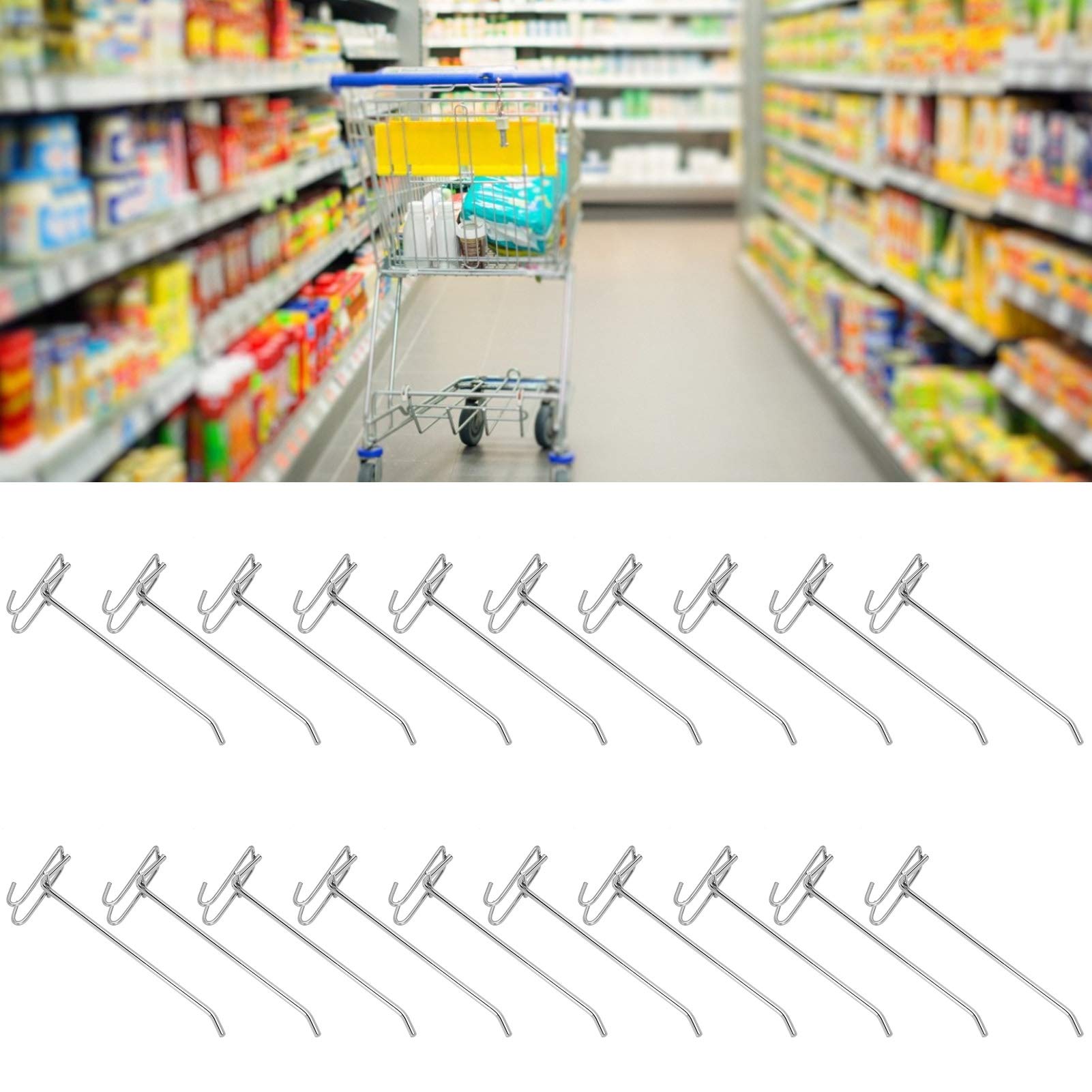 30 Ganci Per Pannello Forato - Ferro Resistente, 20 Cm, Per Supermercati, Garage E Cucine - Foto 3