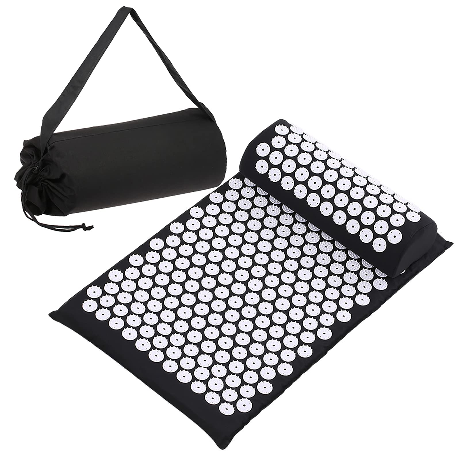 Fyearfly Tapis de massage d'acupression et oreiller pour soulager le stress, les maux de dos et la récupération musculaire