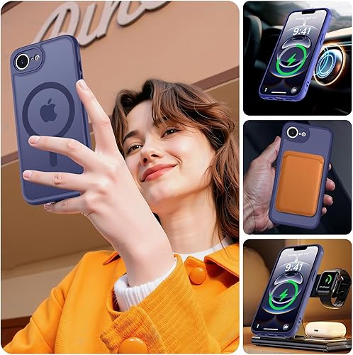 Vista 209 de MOCCA - Funda magnética resistente para iPhone 11 de 6.1 pulgadas, compatible con MagSafe, protector de pantalla de vidrio + protector de lente