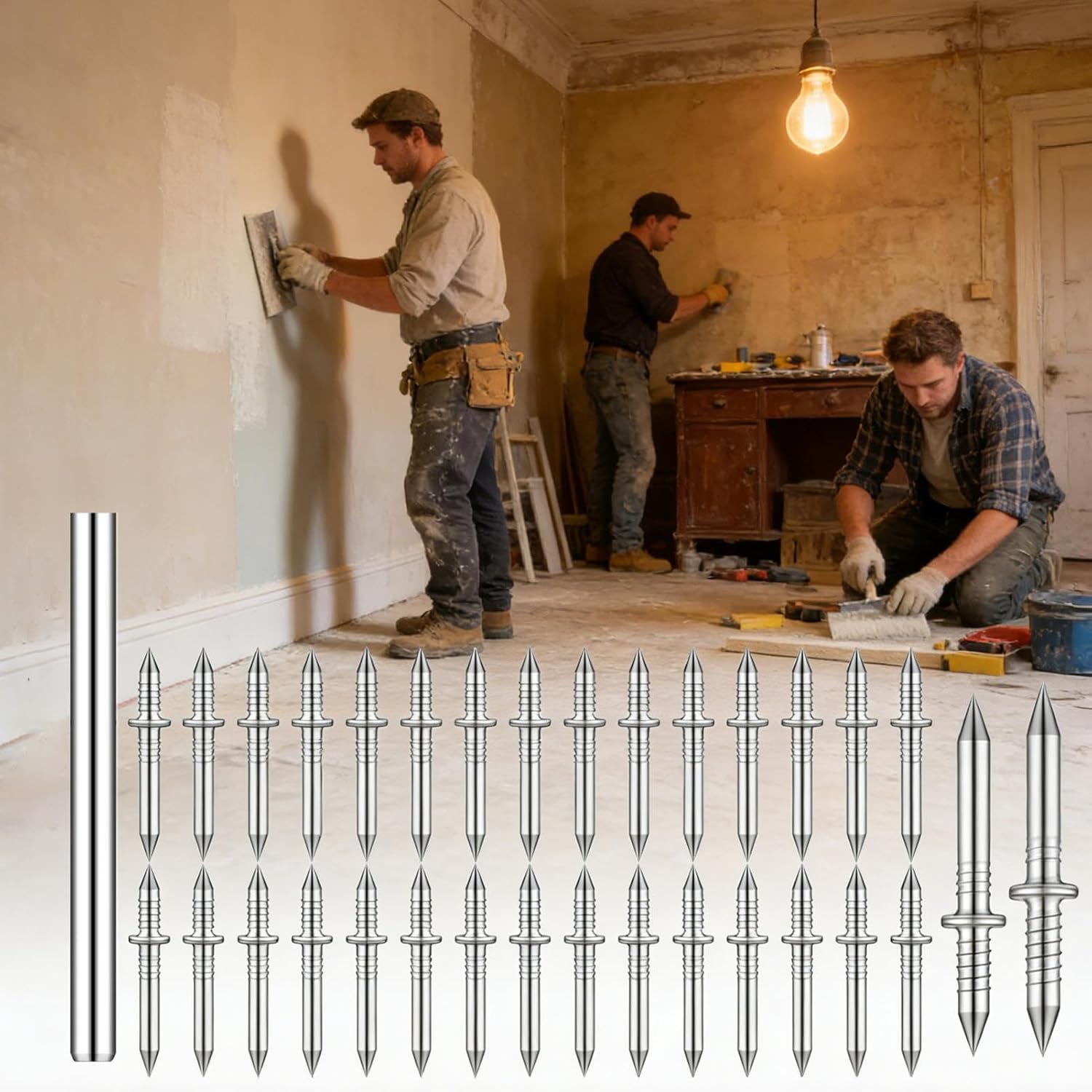 Double Sided Nails for Trim 100-Pieces Concealed Seamless Fasteners