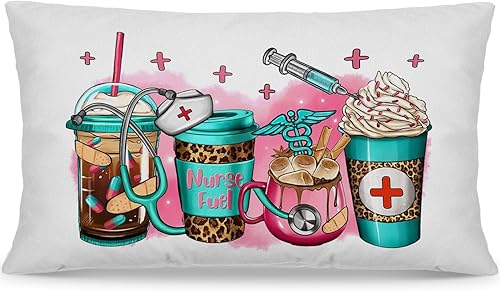 Miniatura 1 de Ayxvt Fundas de almohada de 12 x 20 pulgadas, decoración de oficina de enfermera, decoración de enfermera, decoración de oficina de enfermera,