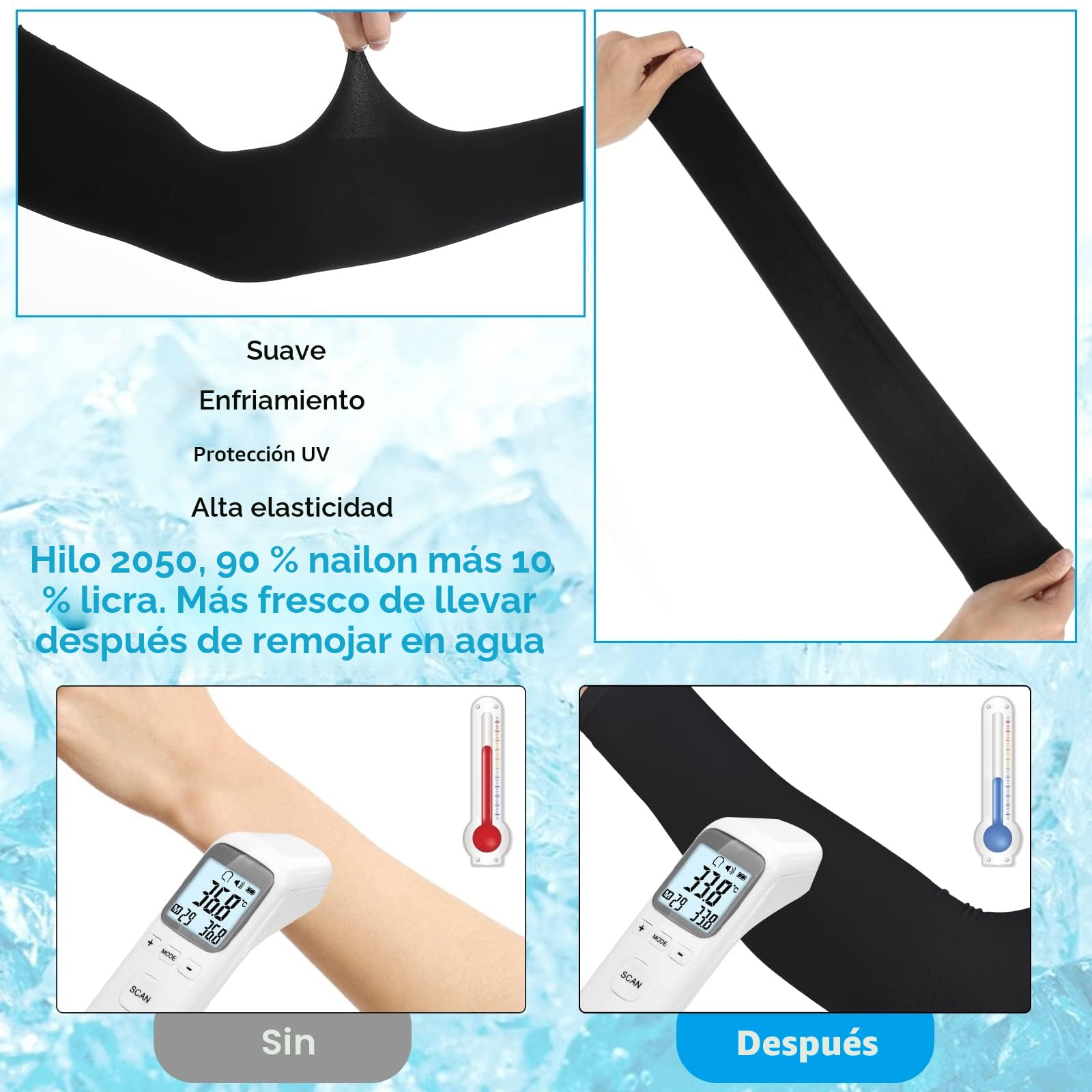 Ouligay 4 pares mangas de compresión protección solar UPF 50 calentadores de brazo golf