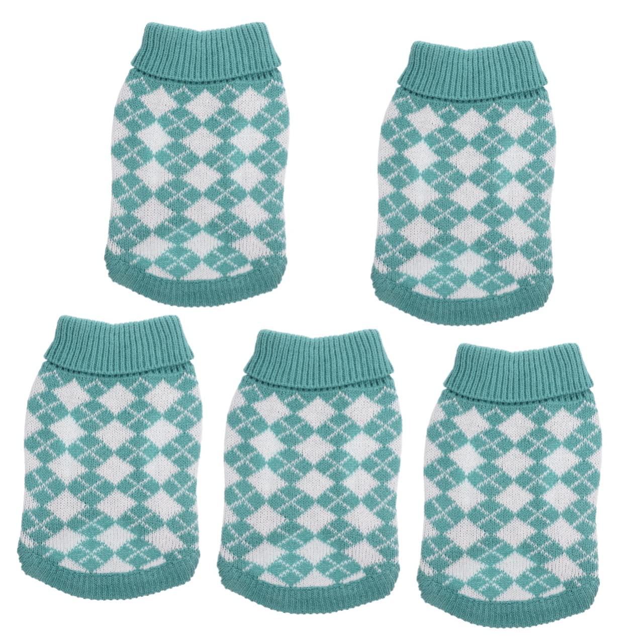 INOOMP 5pièces Pull Chien Adorable à Carreaux Vêtement Chaud pour Chiens Et Costumes Et Hiver pour Et Activités Extérieures