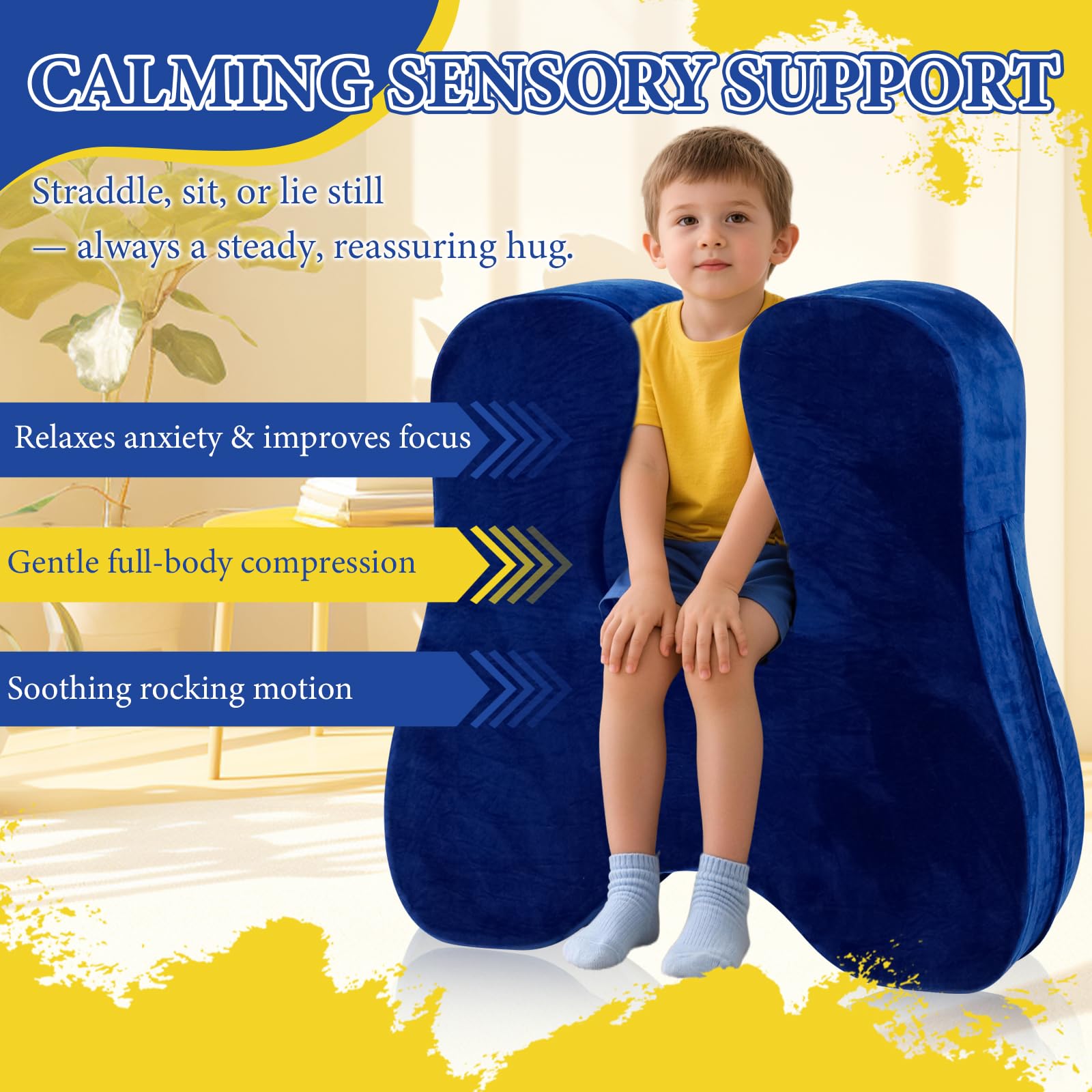 Sensorial Silla para Niños, Asiento Suave sensorial, Juguete sensorial para Autista, Alivia el estrés y Mejora la Estabilidad Emocional