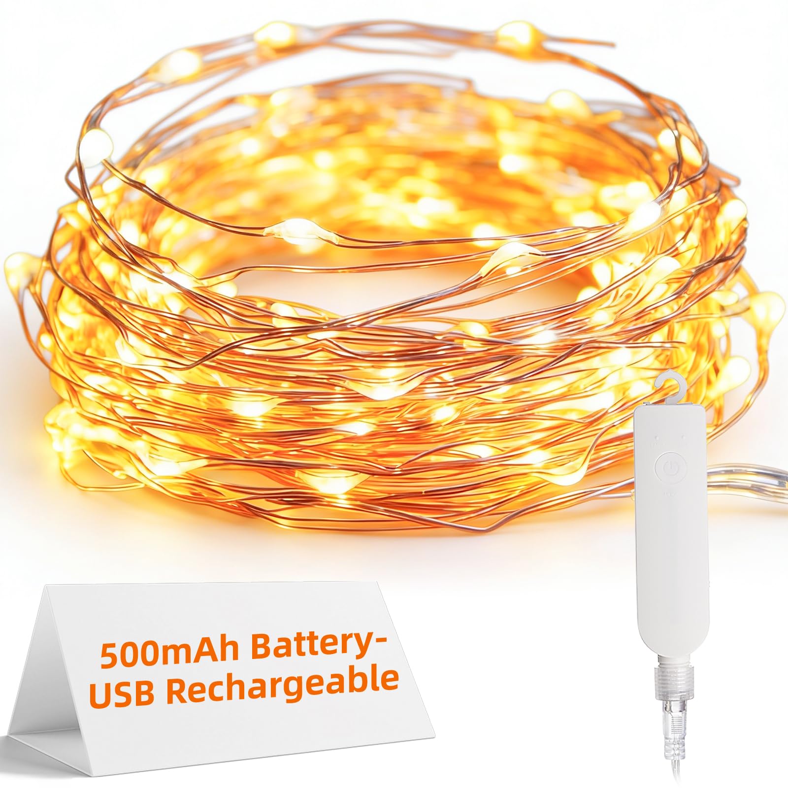 Anpro Fairy Lights,100 LED USB Christmas Lights with 8 Light — image 1