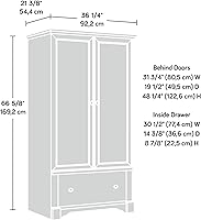 Vista 3 de Sauder Palladia Armario, acabado en cerezo selecto