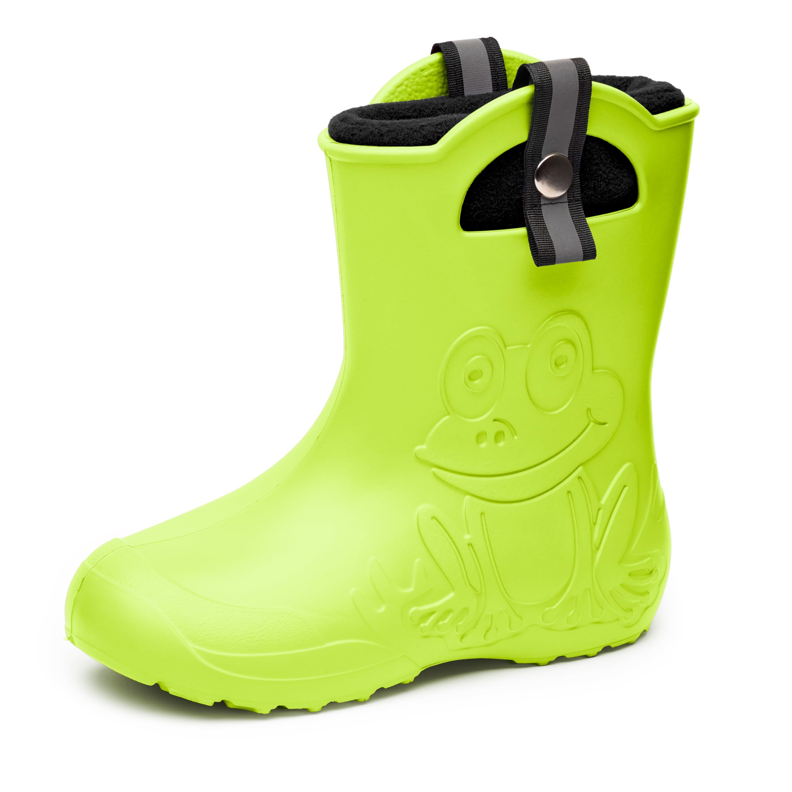 Ladeheid Kinder Federleichte Gummistiefel Thermo Fütterung Mädchen Jungen rutschfest Regenstiefel Kinder Regenschuhe LA-CA-Frog245