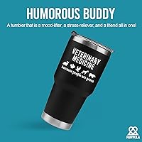 Vista 2 de Veterinary Medicine Because People Are Gross Veterinary Gifts Vaso de acero inoxidable aislado al vacío, veterinario, veterinario, veterinario