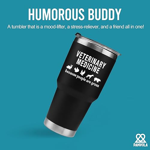 Miniatura 2 de Veterinary Medicine Because People Are Gross Veterinary Gifts Vaso de acero inoxidable aislado al vacío, veterinario, veterinario, veterinario,