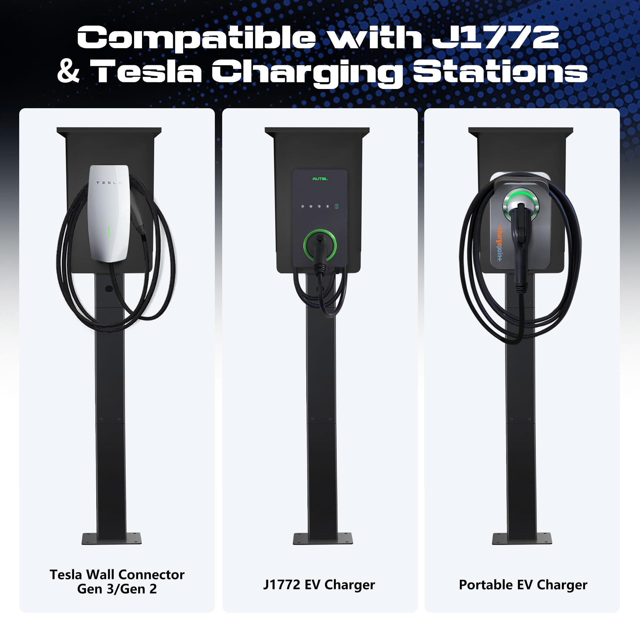 Amazon | Ufixed テスラ Gen3 EV充電ステーション用屋根付き耐候性台座