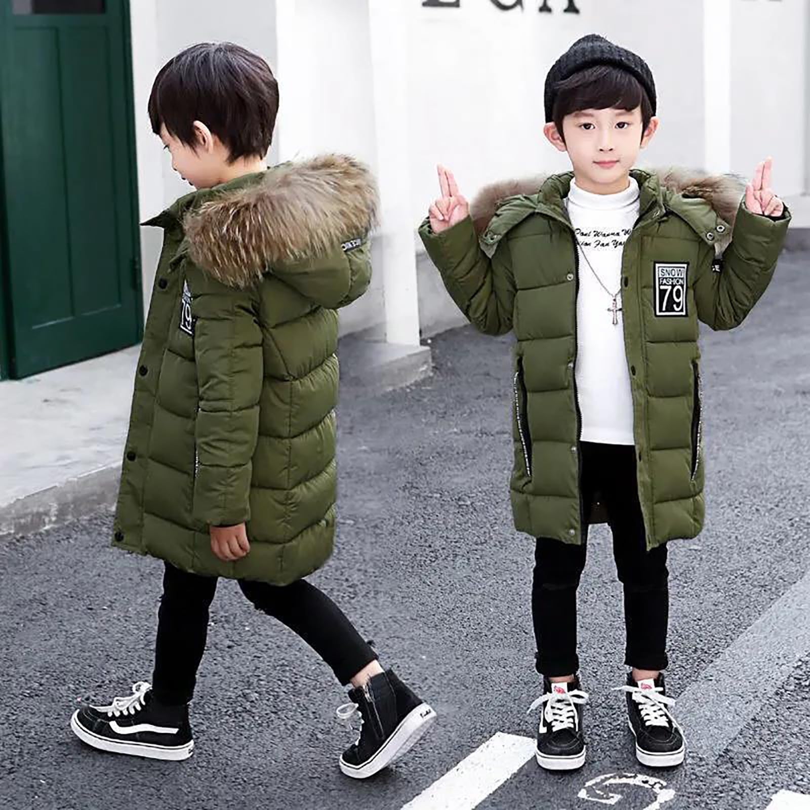 Piumino per bambini invernale caldo imbottito piumino cappotto spesso confortevole parka per bambini trapuntato scuola capispalla casual