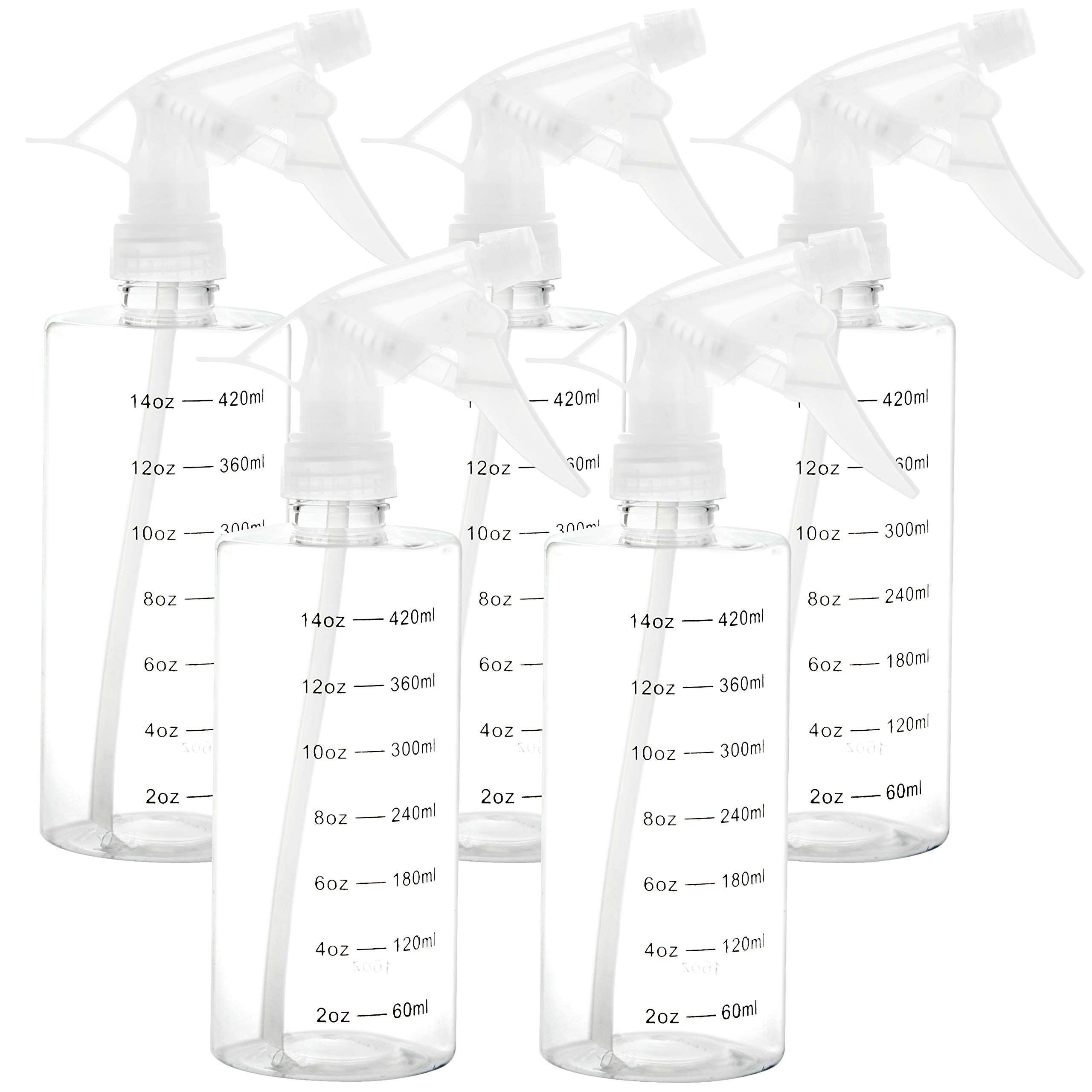 Youngever 5 Pack Empty Plastic Spray Bottles, Spray Bottles for Hair