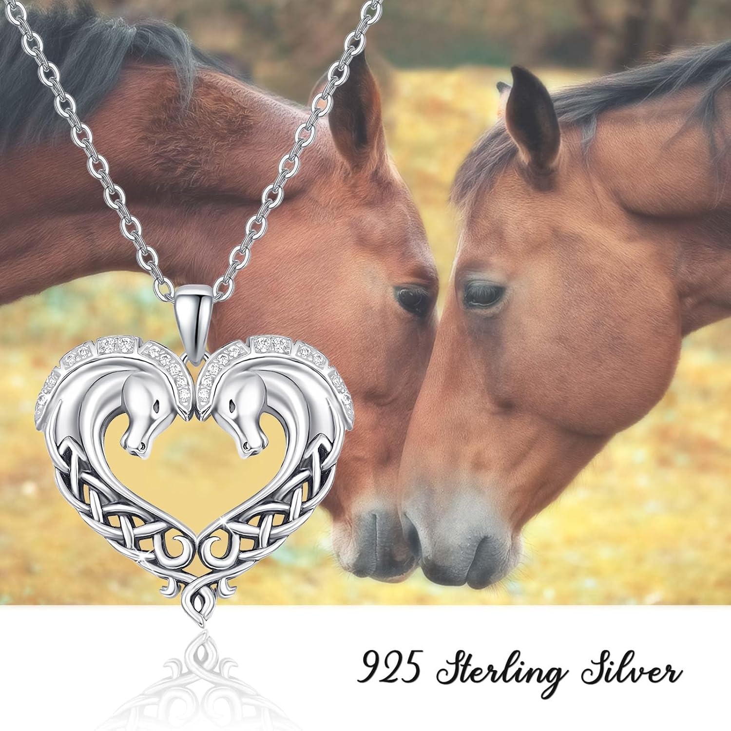 Dragon/Horse/Wolf Necklace for Women 925 Sterling Silver Celtic Knot Animal Pendant Necklace Jewelry Gift for Women - Image 6