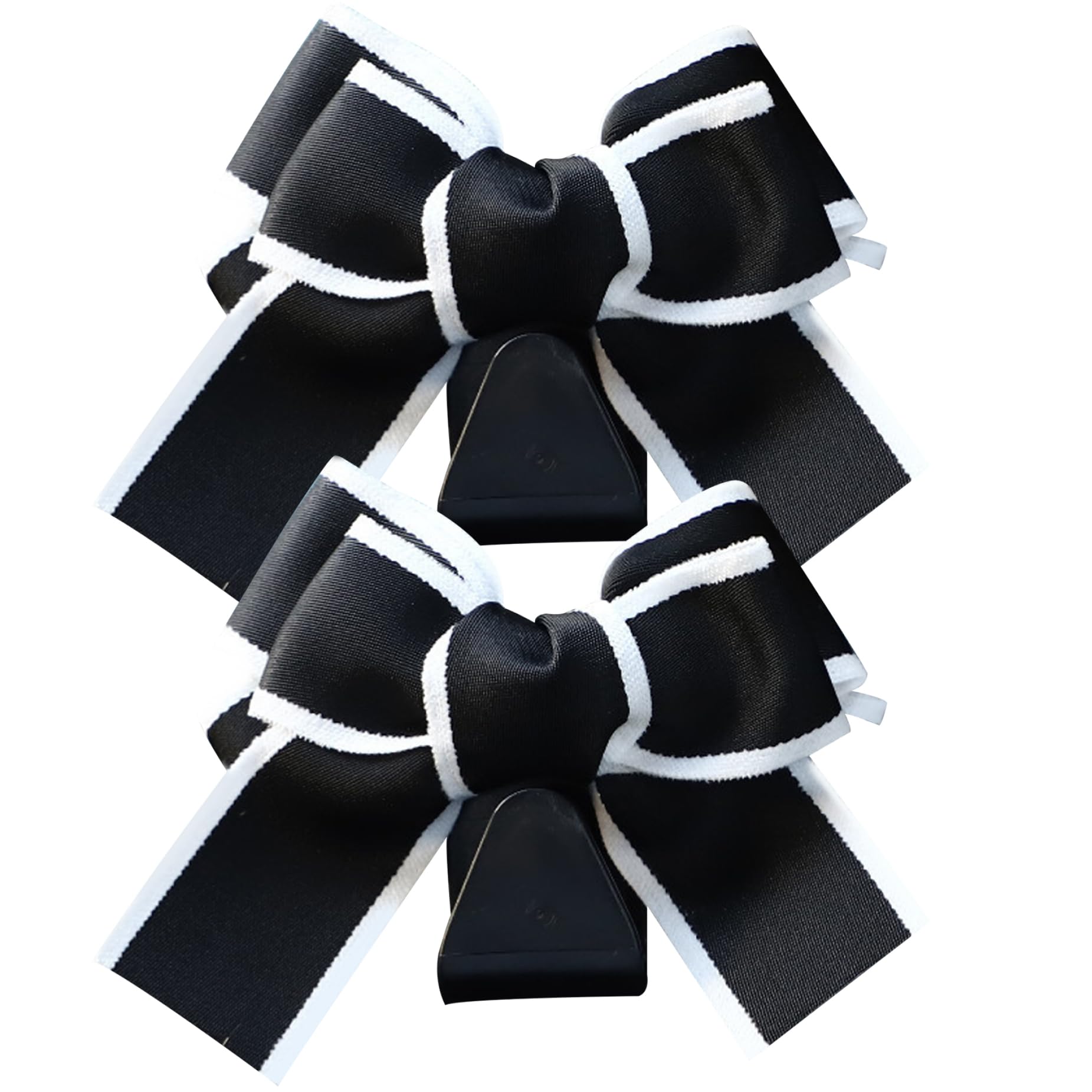 Purse Holder for Car, 2Pcs Cute Bow Car Seat Headrest Hooks for Purses and Bags, Purse Hook Hanger, Black