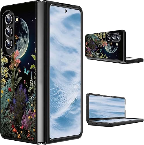 Vista 128 de Funda protectora para Samsung Galaxy Z Fold 5 2023 Slim Light Hard PC Shook Proof Funda protectora para Samsung Galaxy Z Fold 5 7.6 pulgadas - Flor