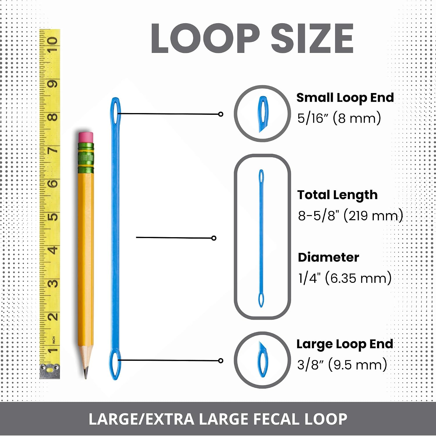 Fecal Loop for Animals, Stool Sample Collection Kit for Dogs, Goats, Sheep and Other Animals. Take Stool Samples Quickly and Easily with Reusable Double end Loop (Large/X-Large, 1) image 2