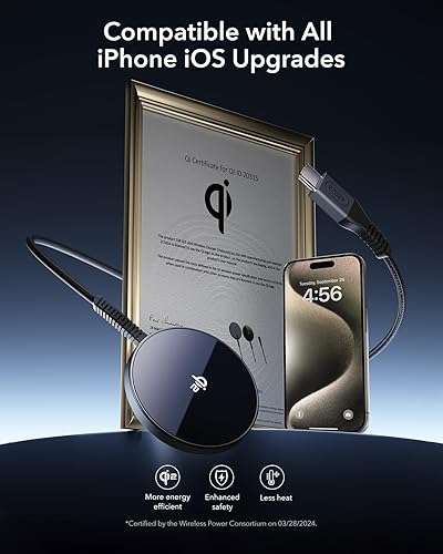 Miniatura 4 de ESR para cargador Magsafe, cargador inalámbrico de 15 W, almohadilla de carga inalámbrica para iPhone 15141312, AirPods 43ProPro 2, Galaxy S25,