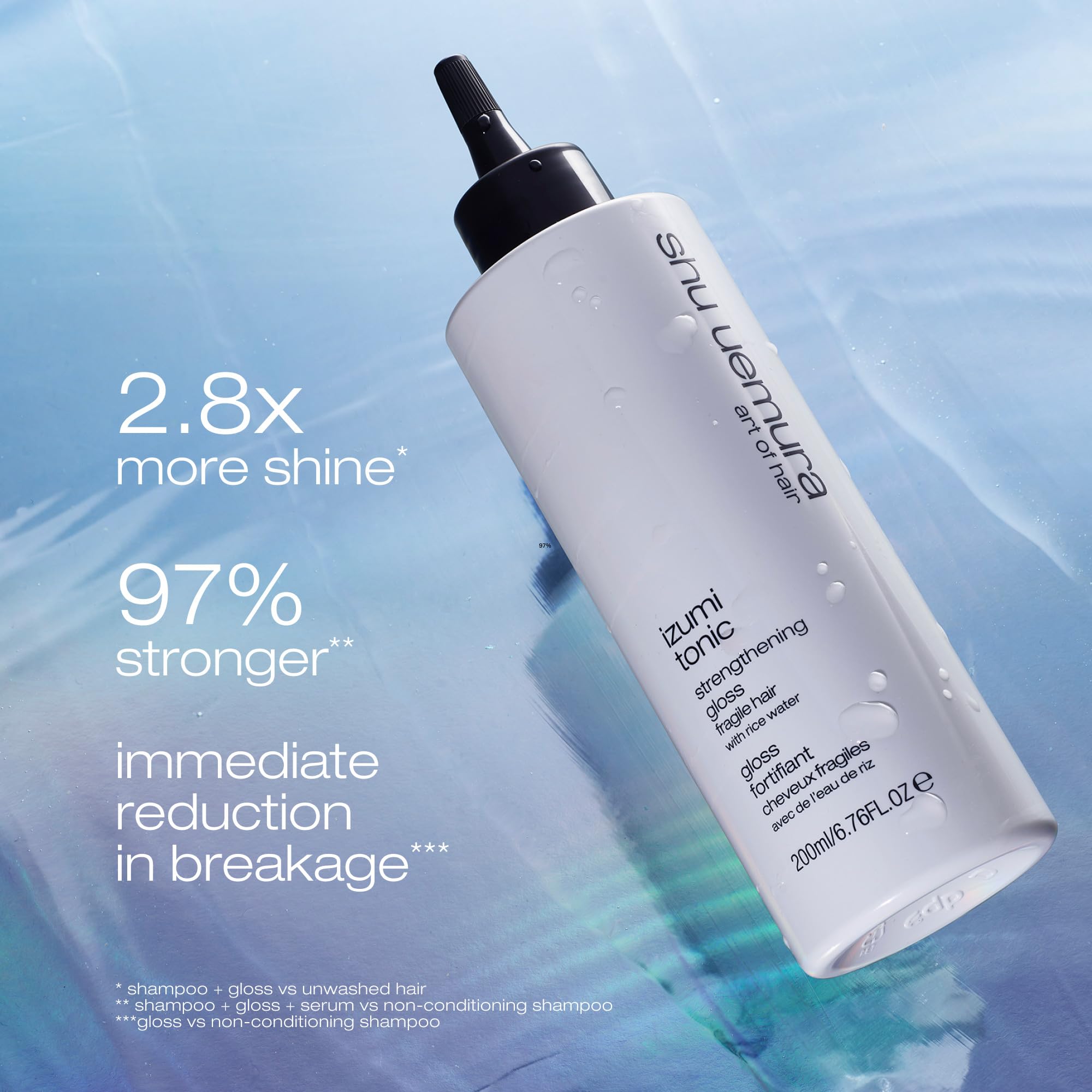 Izumi Tonic gloss fortifiant cheveux fragiles avec de l'eau de riz 200 ml