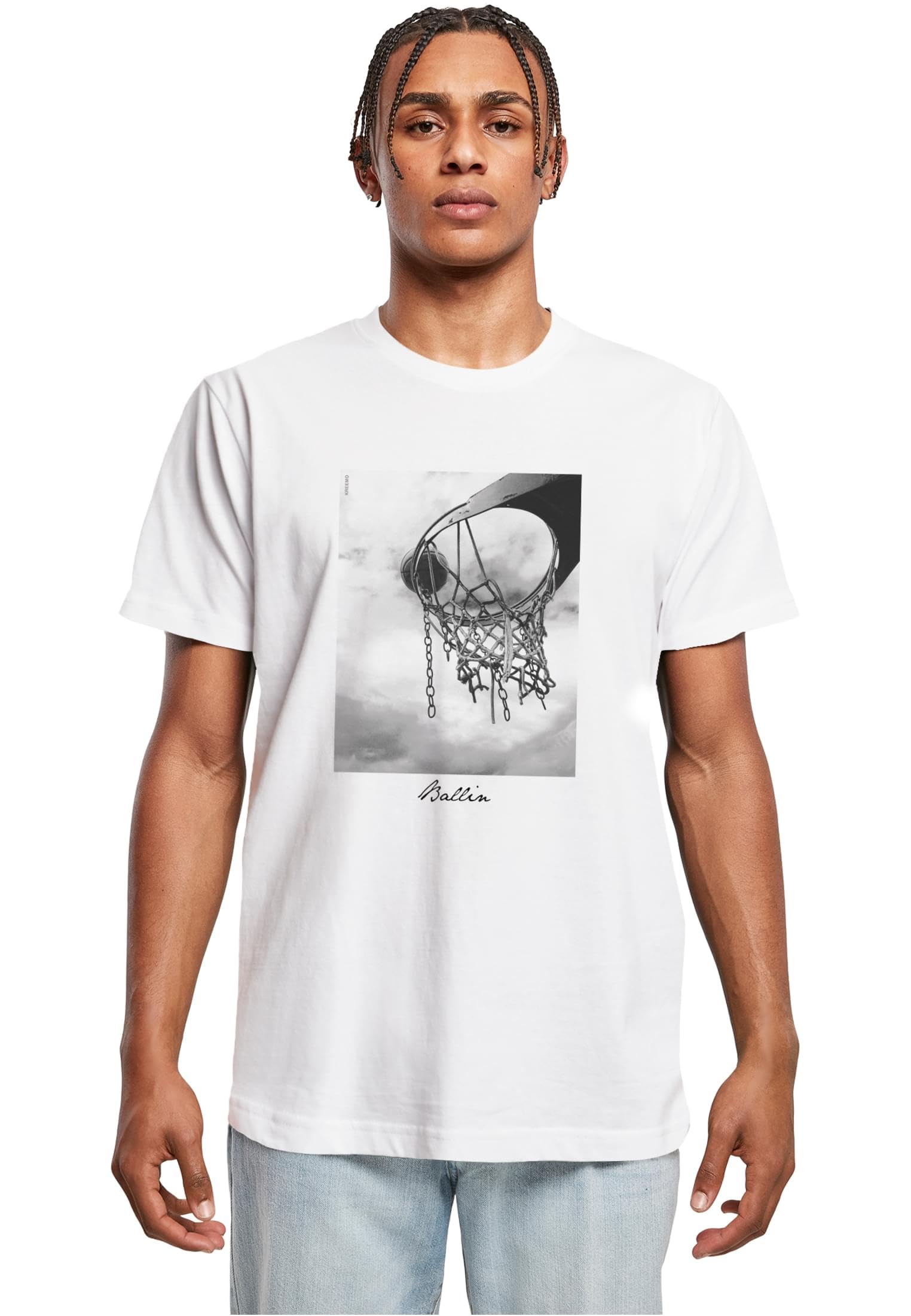 Mister Tee Men's Blanc T-Shirt Ballin 2.0