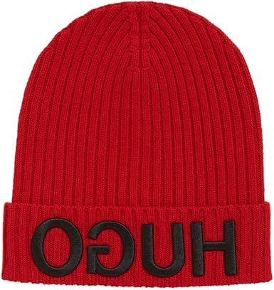 Hugo Boss Mens -X 537 Beanie Cap Red 