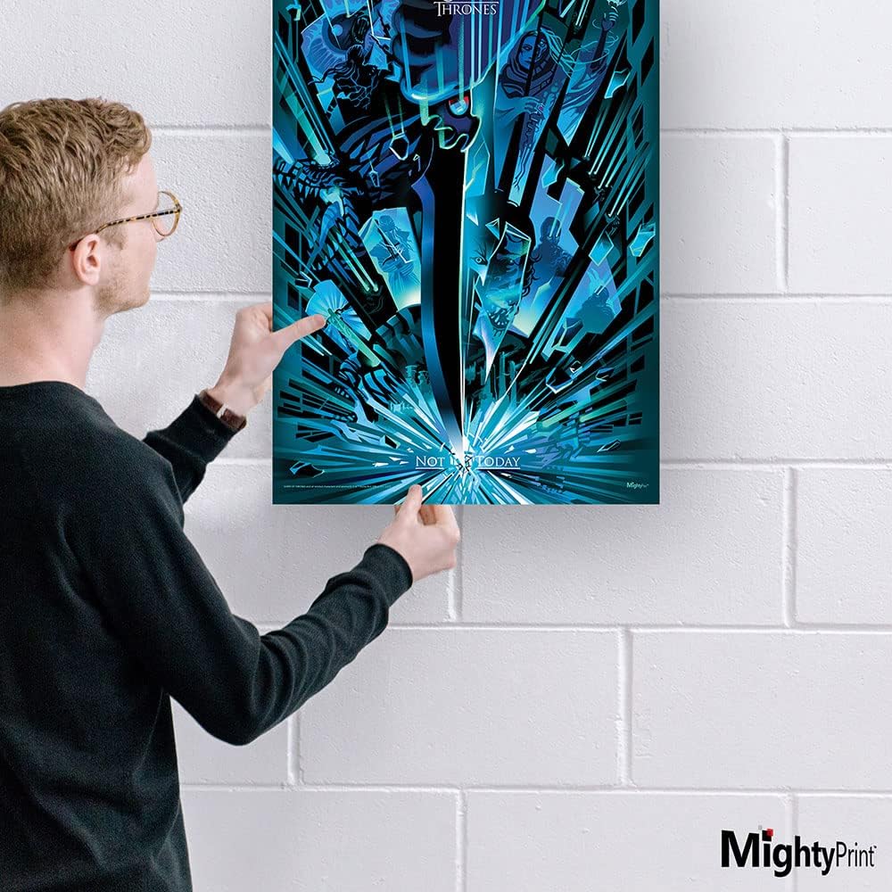MIGHTYPRINT Game of Thrones – Not Today – Durable 17” x 24 Wall Art – NOT Made of Paper – Officially Licensed Collectible MP17240761