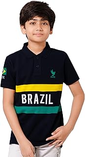 Alan Jones Clothing Boy's Cotton Regular Fit Polo T-Shirt Price In India