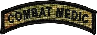 Bayonet Design - Combat Medic Multi CAM Tab with Hook and Loop Backing - 3 1/2" X 1" tab with merrowed Edge - Corpsman - Army Doc - US Army - merrowed Edge