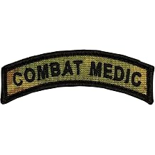 Combat Medic Multi CAM Tab with Hook and Loop Backing - 3 1/2" X 1" tab with merrowed Edge - Corpsman - Army Doc - US Army - merrowed Edge