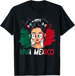 Viva Mexico Independence Day Mexican Flag Women Girls T-Shirt