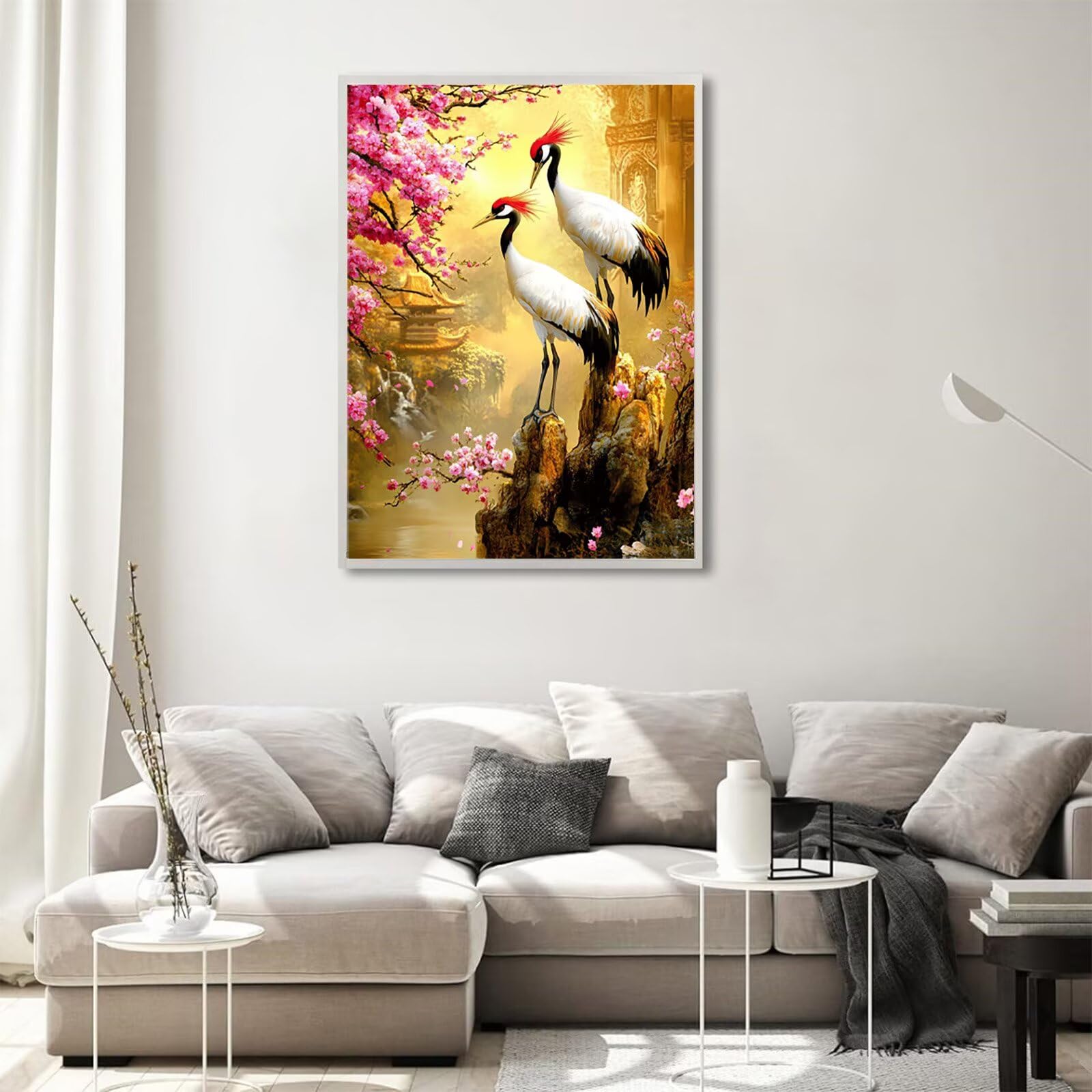 Diamond Painting Erwachsene Uralt 5D Diamond Painting Landschaft Muster DIY Set Erwachsene Anfänger Vollbohrer Diamanten Malerei Stickerei Bastelset für Zimmer Wand Deko Schlafzimmer 70x100cm,Model713